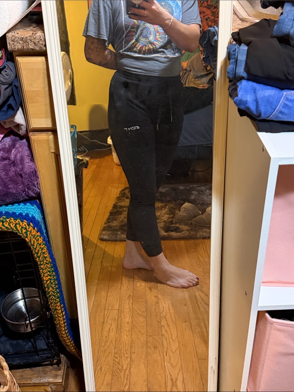 ECHT Black Logo Track Joggers